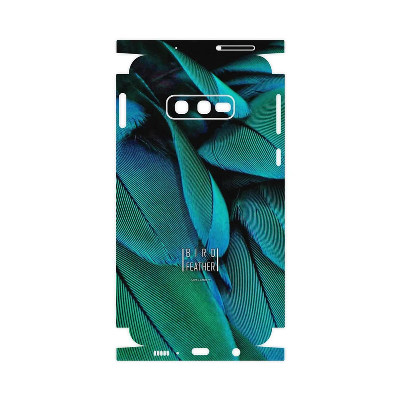 برچسب پوششی ماهوت مدل Green Feather-FullSkin مناسب برای گوشی موبایل سامسونگ Galaxy S10e