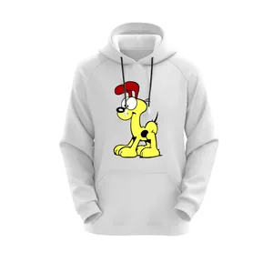 هودی زنانه مدل سگ کد E28 رنگ سفید