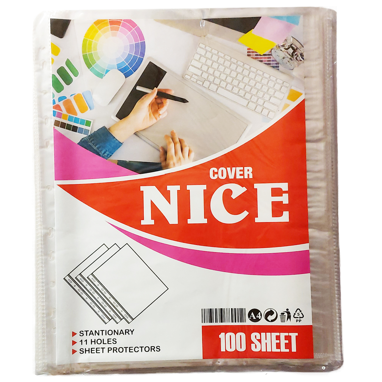 کاور کاغذ A4 نایس کد SHN بسته 100 عددی
