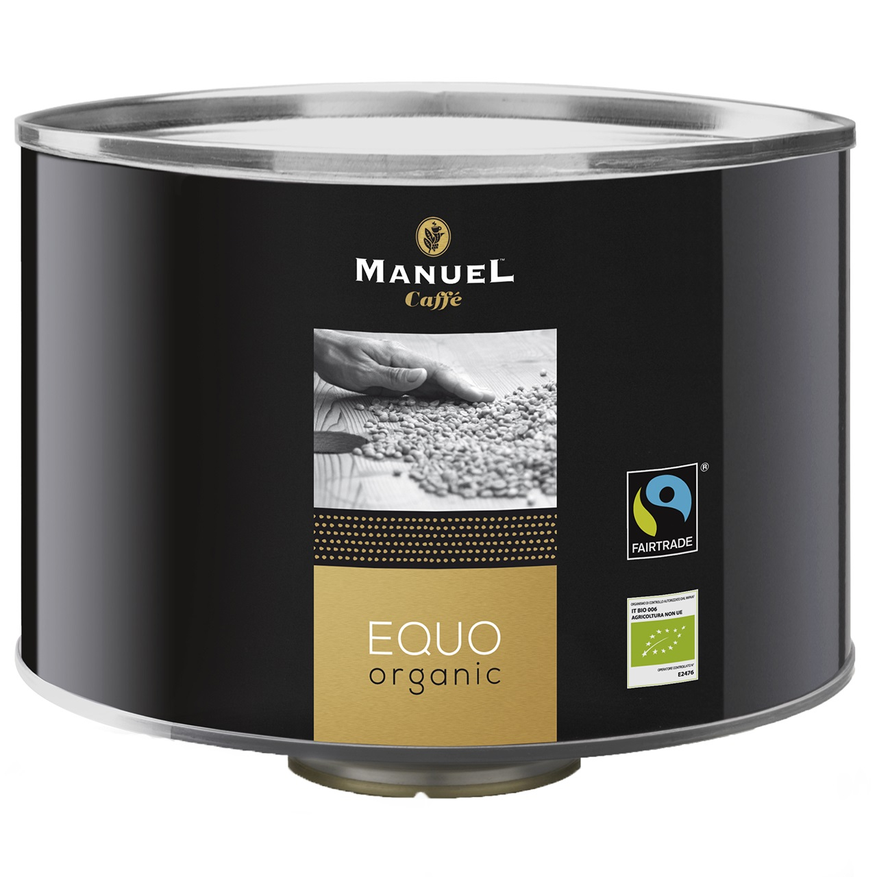  دانه قهوه مانوئل مدل Euqo Organic قوطی 1000 گرمی