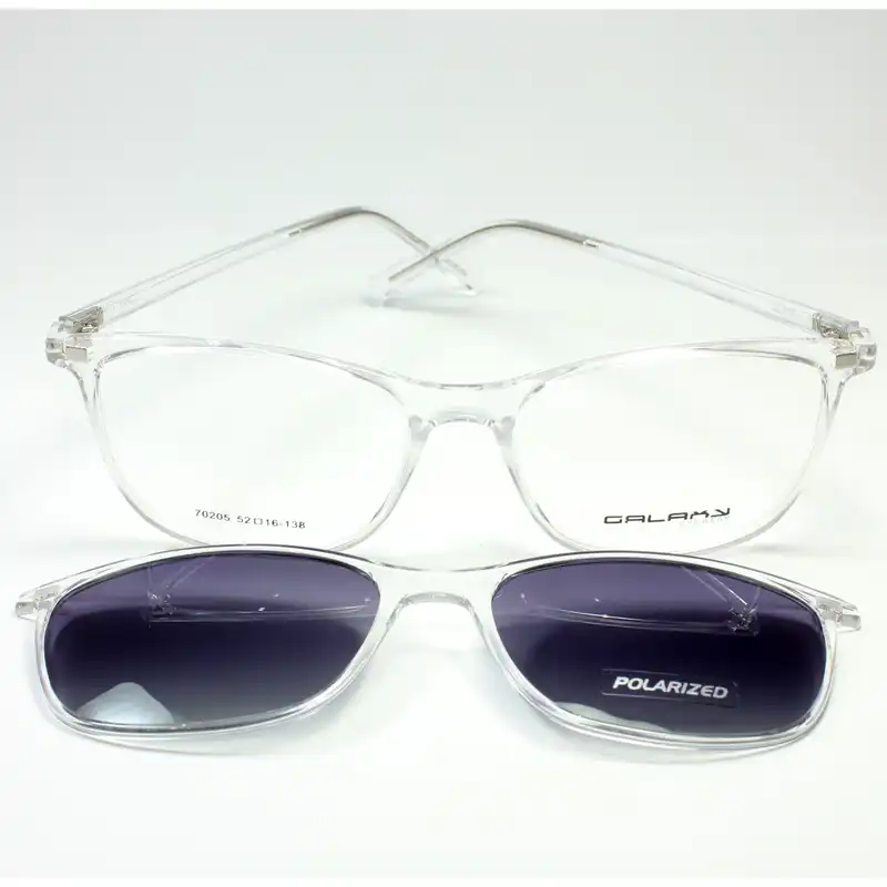 فریم عینک طبی گلکسی مدل 70205 به همراه کاور آفتابی