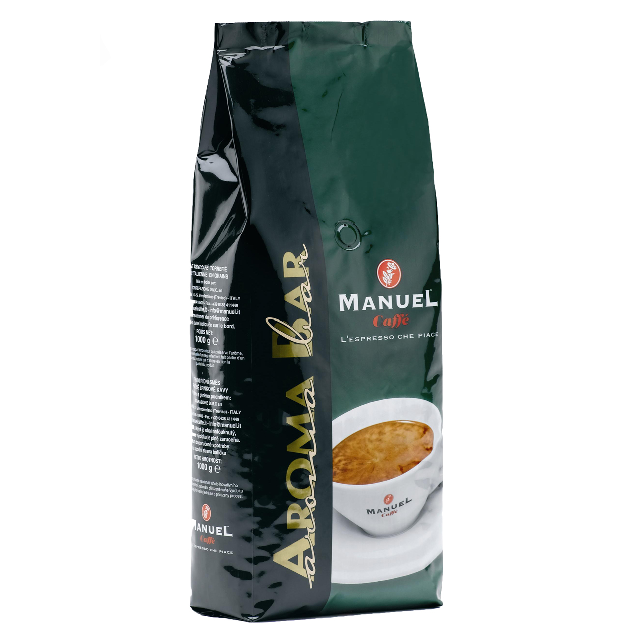 دانه قهوه مانوئل کافه مدل AROMA BAR بسته 1000گرمی