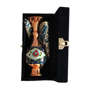 ست هدیه مدل رسمی گلدان و سفره قلمکاری