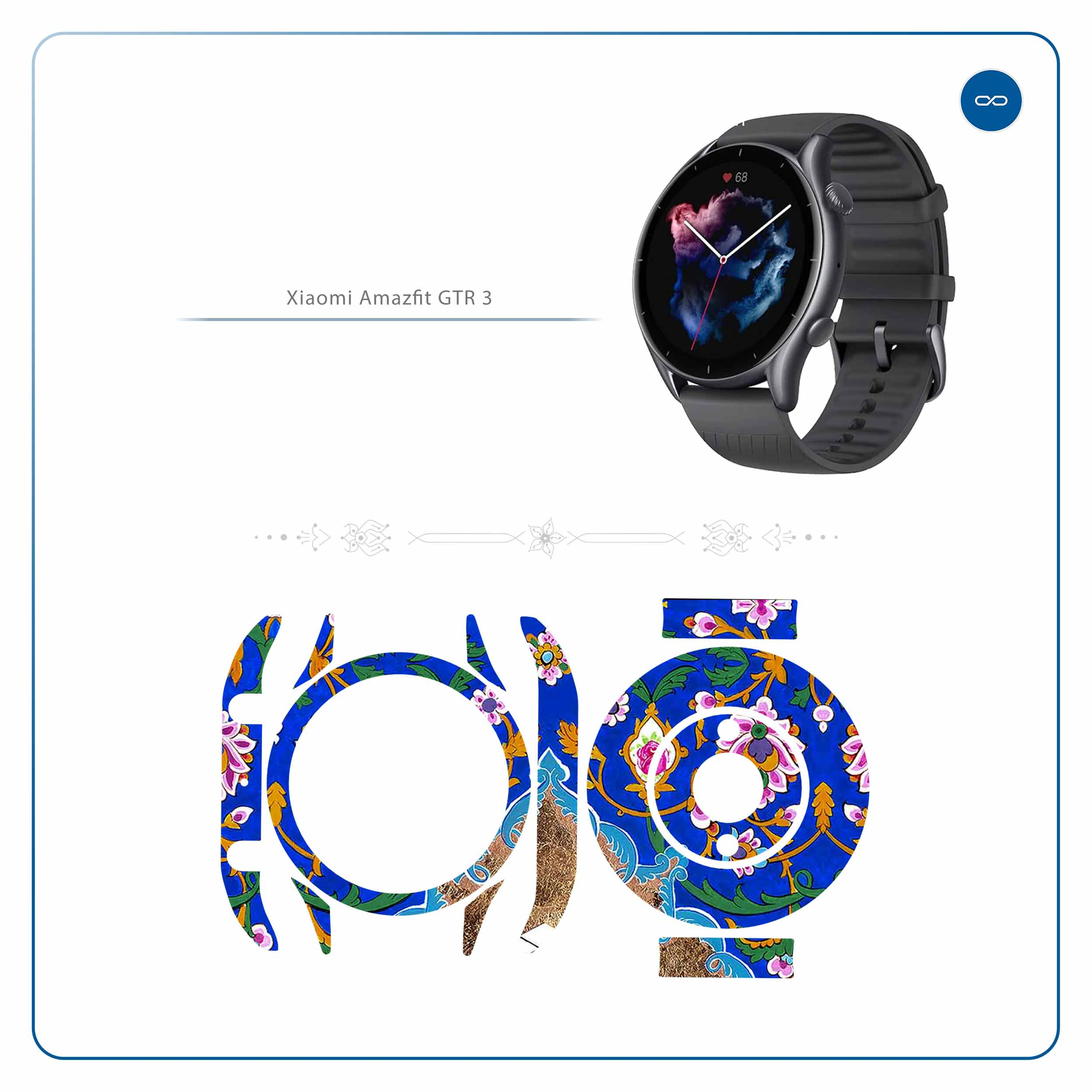 برچسب ماهوت طرح Maryams-Mathematics مناسب برای ساعت هوشمند آمازفیت GTR 3