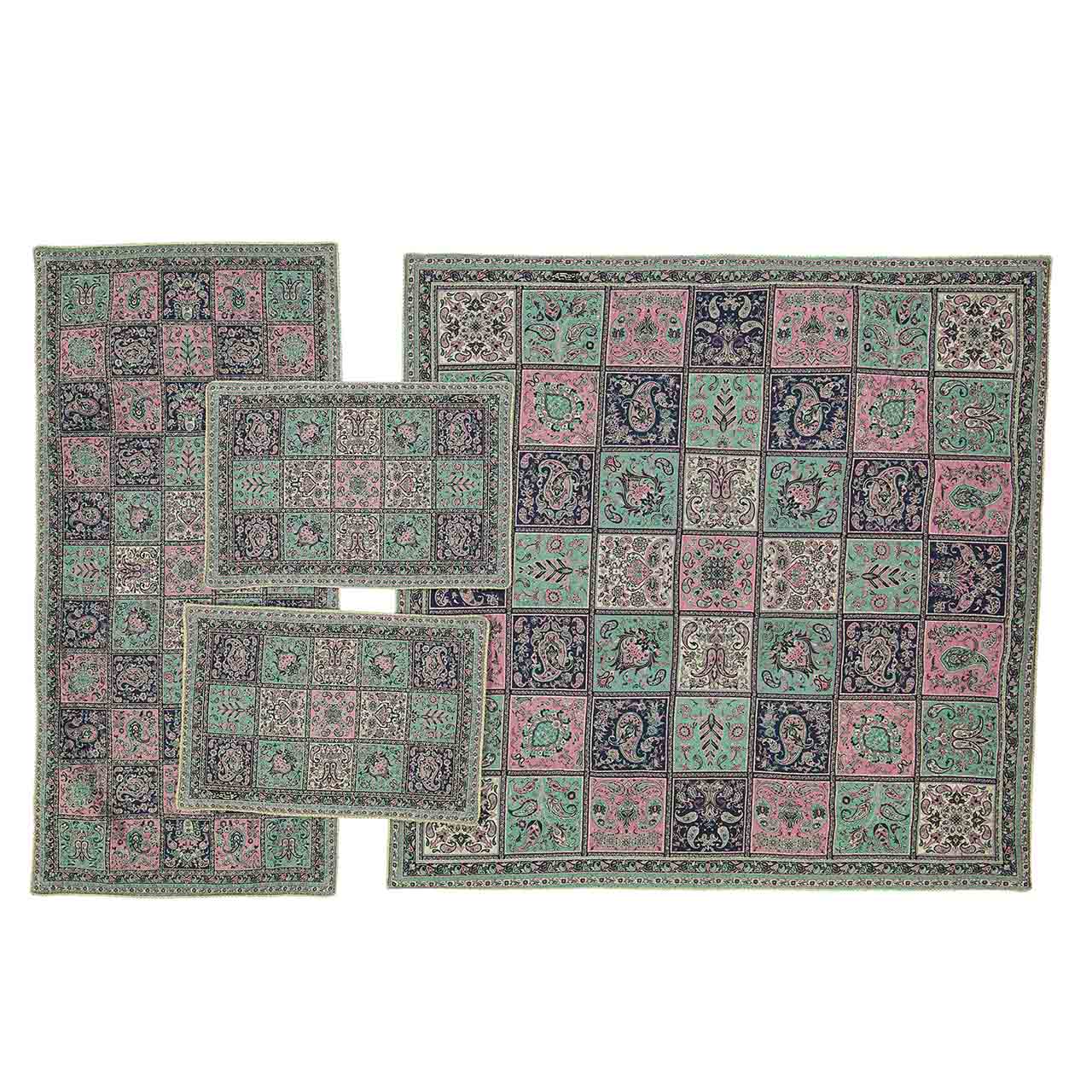 ست رومیزی 4 تکه مدل خشتی