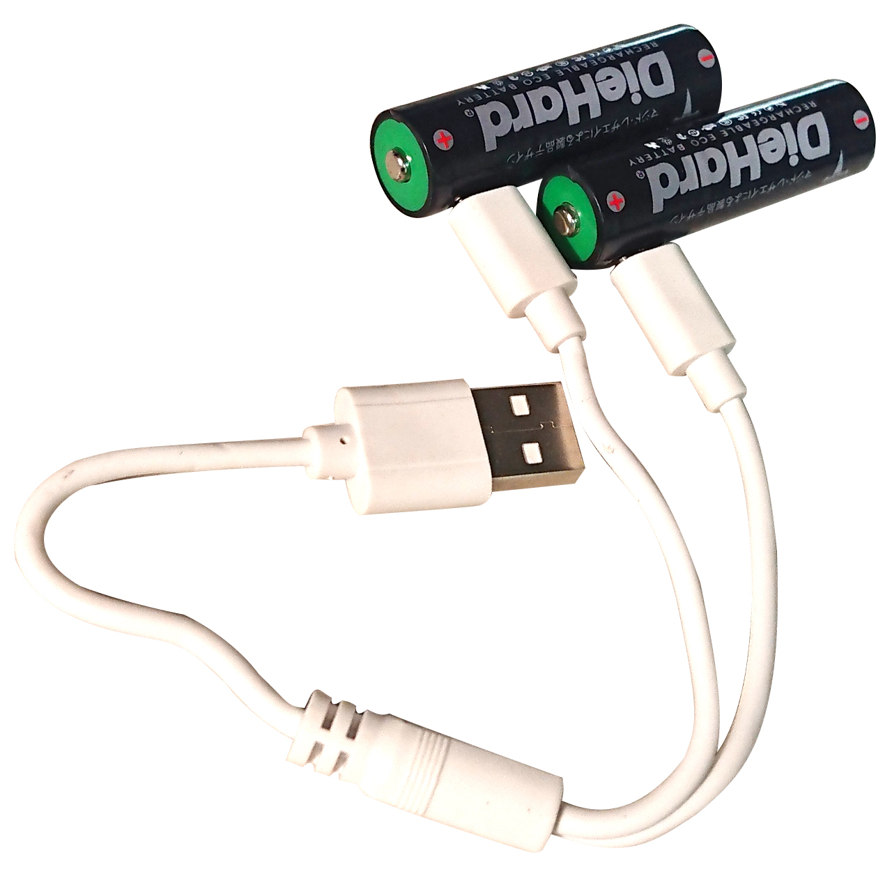 باتری قلمی قابل شارژ دایهارد مدل micro-usb بسته 2 عددی