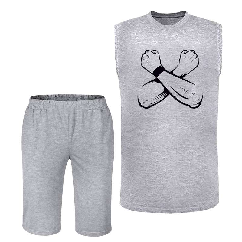 ست تاپ و شلوارک مردانه مدل STRONG کد J47