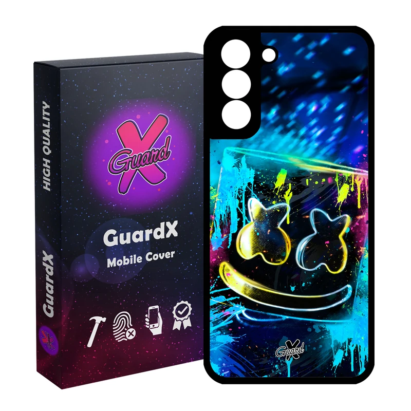 کاور گارد ایکس طرح Marshmello مدل Glass10104 مناسب برای گوشی موبایل سامسونگ Galaxy S21 FE