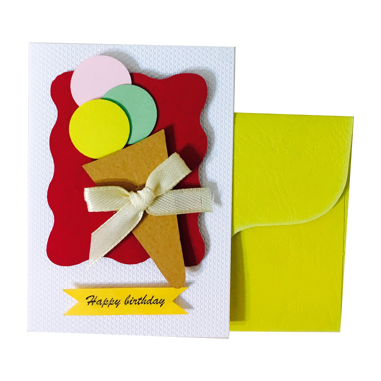 کارت پستال دست ساز مدل Happy Birthday Ice Cream