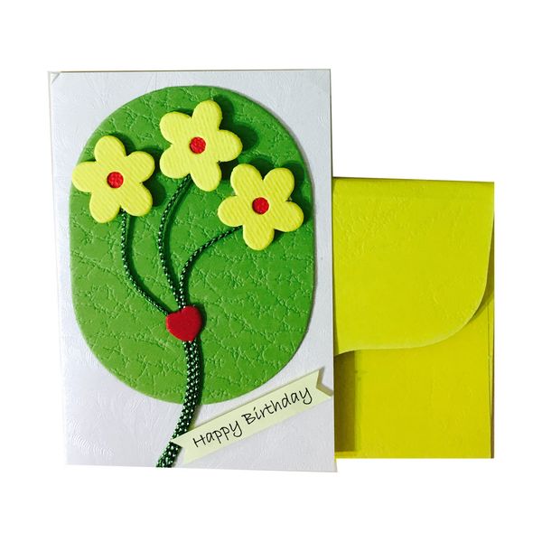 کارت پستال مدل Happy Birthday Flower کارت پستال مدل Happy Birthday Flower