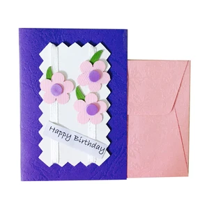 کارت پستال دست ساز مدل Happy Birthday Flower02