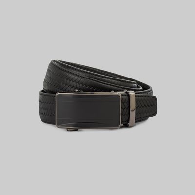 کمربند مردانه چرم طبیعی چرم مشهد با سگک ریلی مدل N6560-001