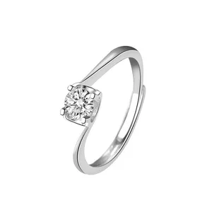 انگشتر نقره زنانه گالری شمرون مدل سولیتر کد RNG550S0