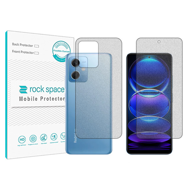 محافظ صفحه نمایش مات راک اسپیس مدل HyMTT مناسب برای گوشی موبایل شیائومی Redmi Note 12 (China) به همراه محافظ پشت گوشی