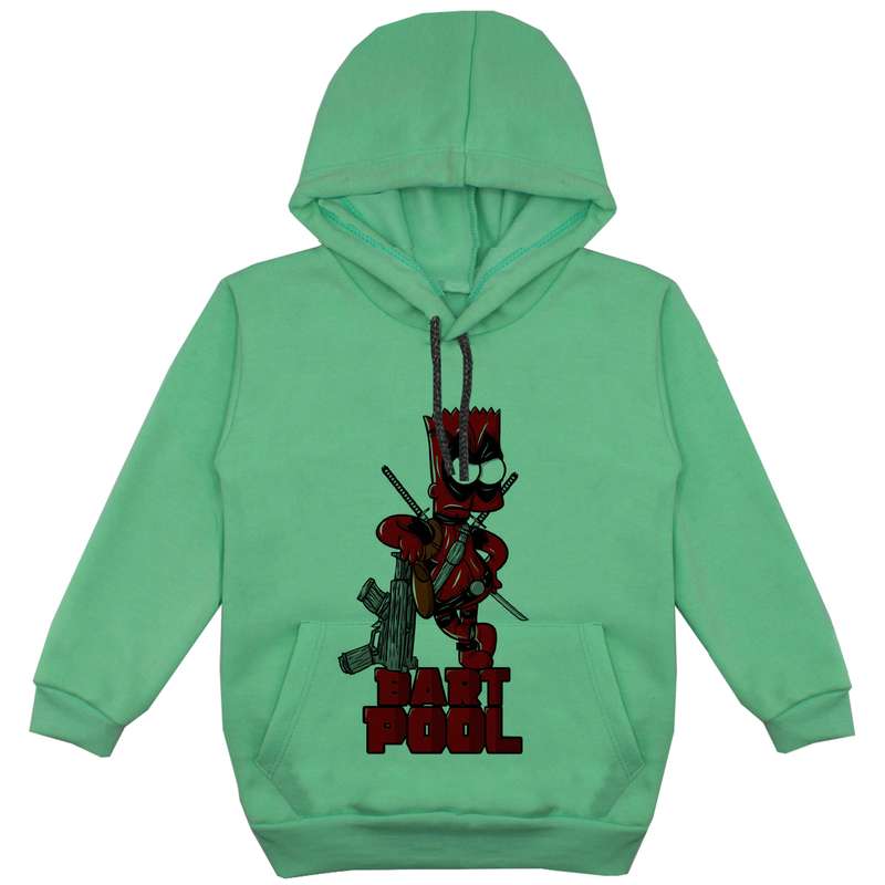 هودی پسرانه مدل مدل ددپول F34 رنگ سبز