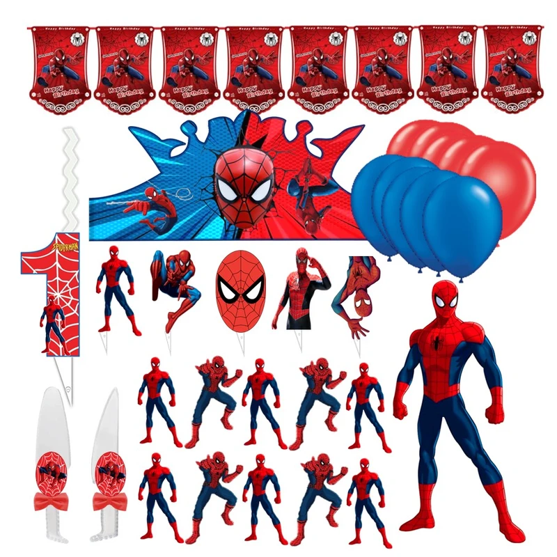 مجموعه 38 عددی تم تولد مدل مرد عنکبوتی طرح اسپایدرمن کد 01