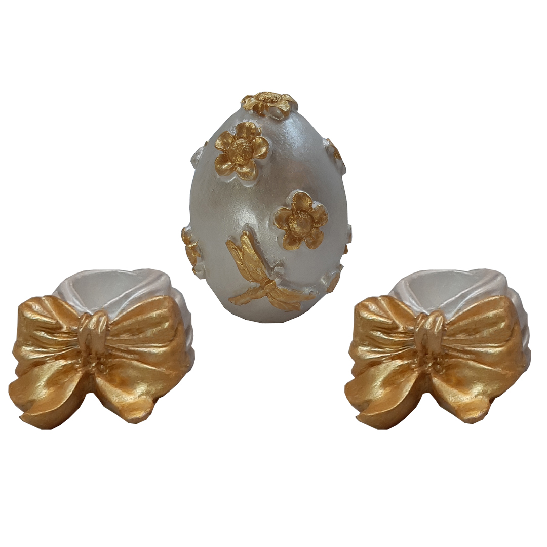 مجموعه ظروف هفت سین 10 پارچه مدل گل برجسته