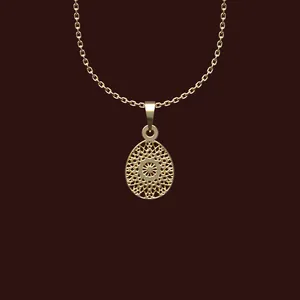 گردنبند طلا 18 عیار زنانه مدوپد مدل هندسی کد X2-1-1226