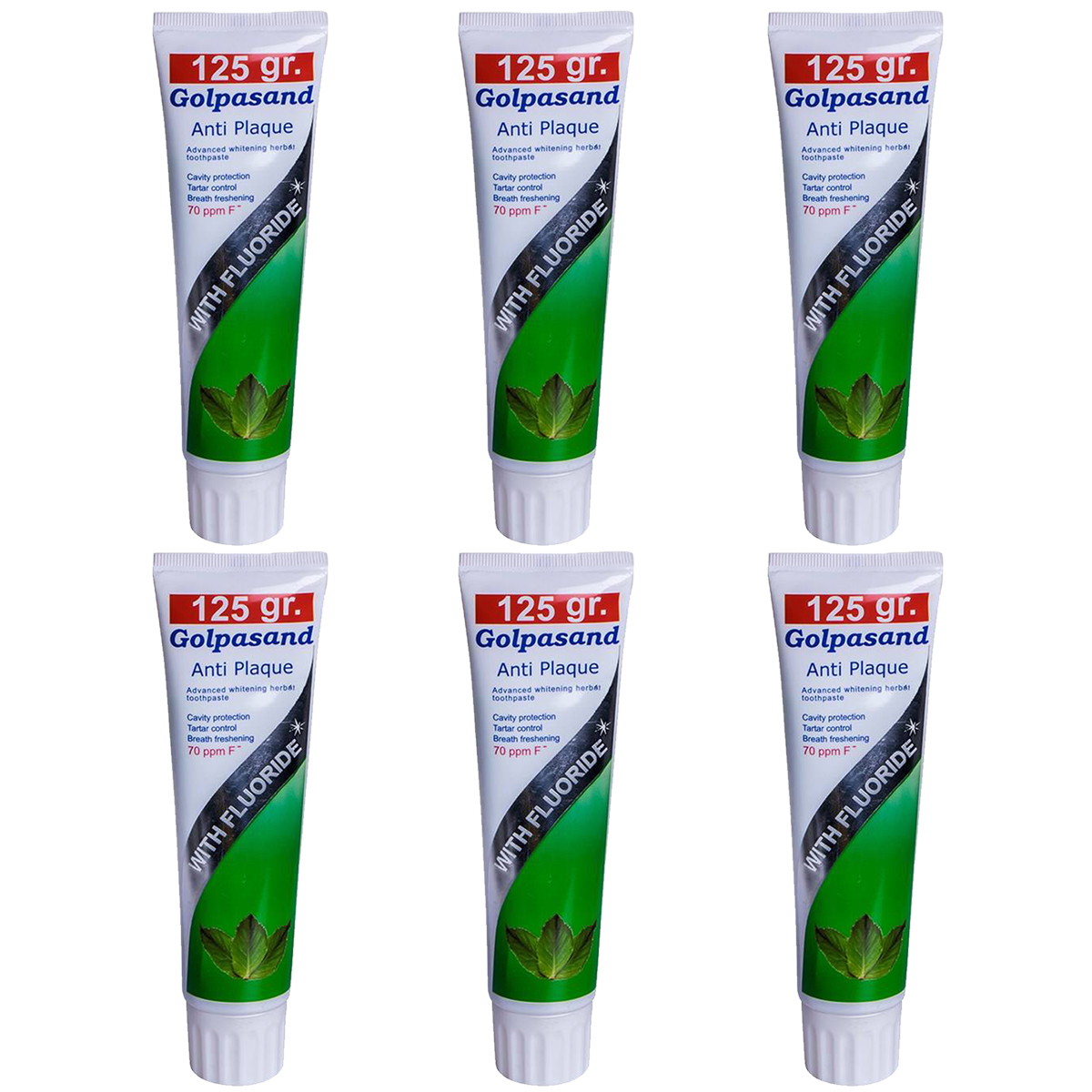 خمیر دندان گیاهی گل پسند مدل Anti Plaque حجم 125 گرم بسته 6 عددی