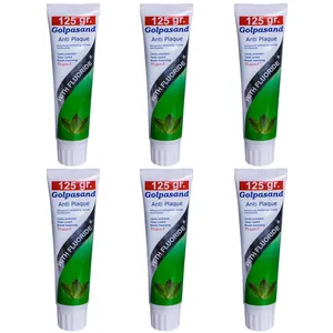 خمیر دندان گیاهی گل پسند مدل Anti Plaque حجم 125 گرم بسته 6 عددی