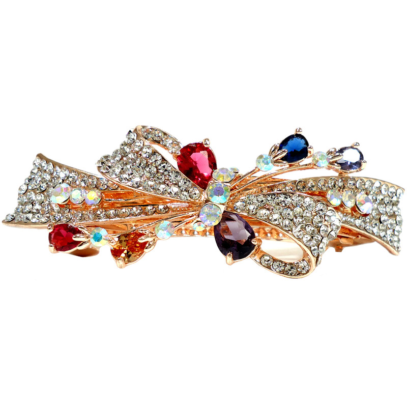 گیره مو آی جواهر طرح گل کد K55193