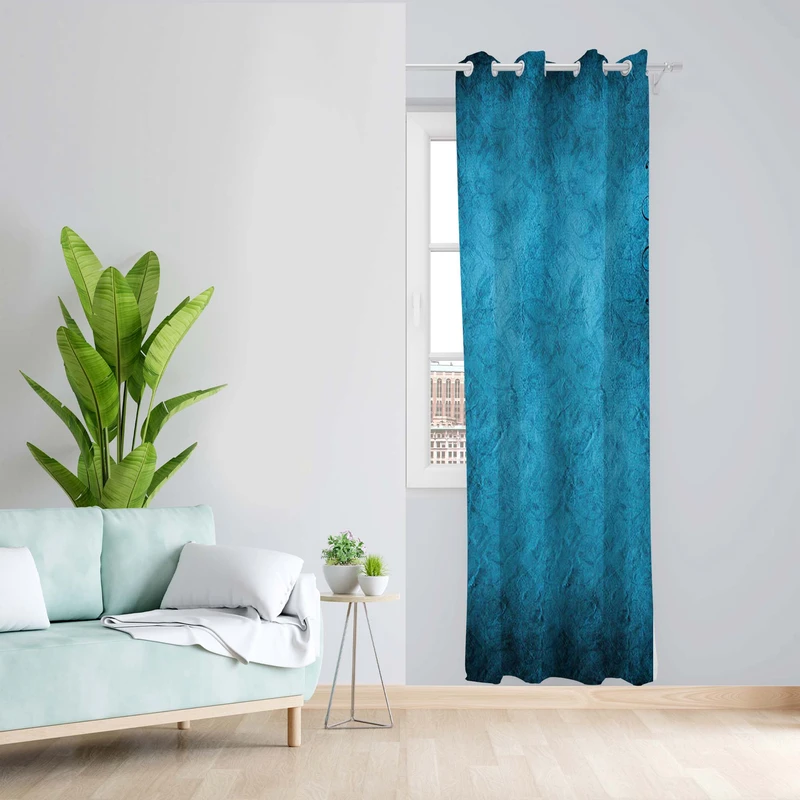 پرده مدل مخمل پانچی کد 5534L z سایز 140x200 سانتی متر