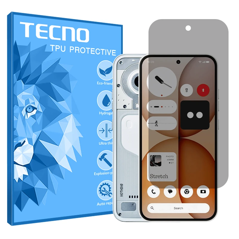محافظ صفحه نمایش حریم شخصی تکنو مدل هیدروژلی مناسب برای گوشی موبایل ناتینگ Phone 4a