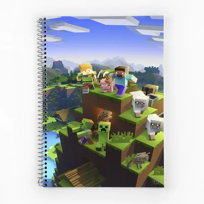 دفتر نقاشی 50 برگ مدوپد مدل ماینکرفت minecraft کد DF14015