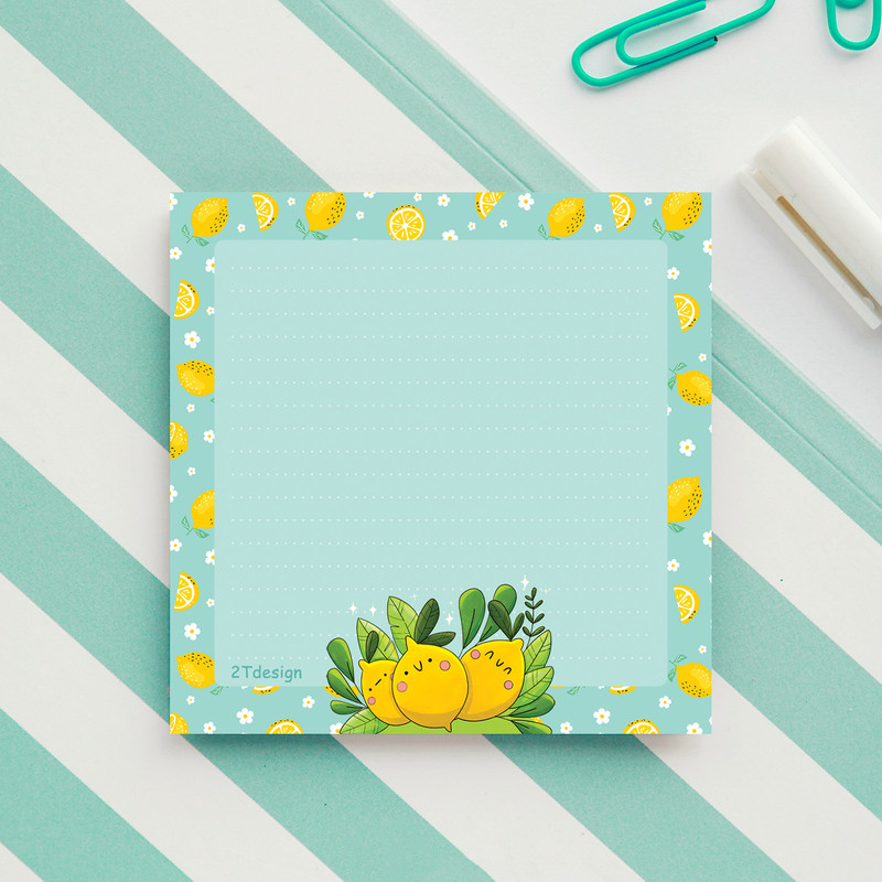 کاغذ یادداشت طوطی دیزاین مدل نوت پد طرح لیمو کد NP-08