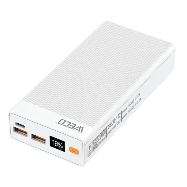 پاوربانک 22.5 وات اپی مکس مدل  Weco-102  ظرفیت 20000 میلی‌آمپرساعت