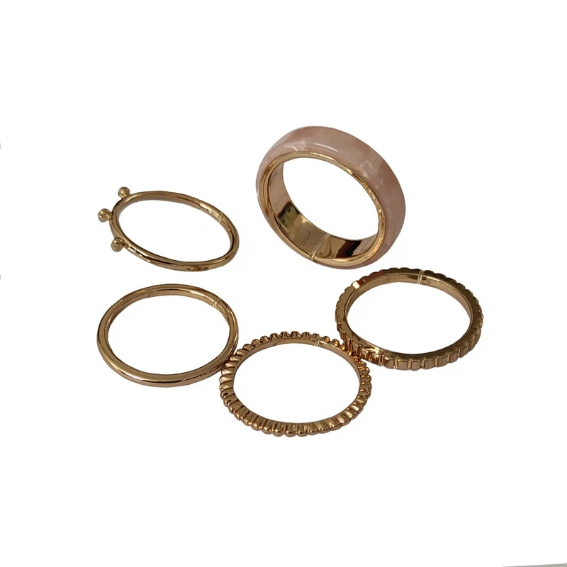 انگشتر زنانه مدل E2399 مجموعه 5 عددی