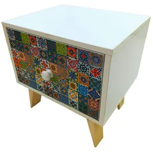 میز عسلی کشو دار مدل sma118