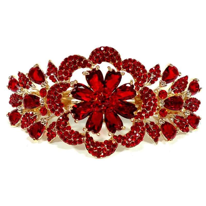 گیره مو آی جواهر طرح گل کد K55211