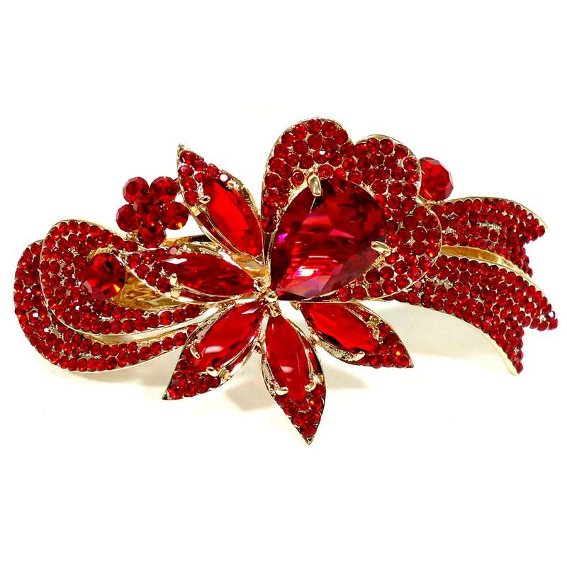 گیره مو آی جواهر طرح گل کد K55214