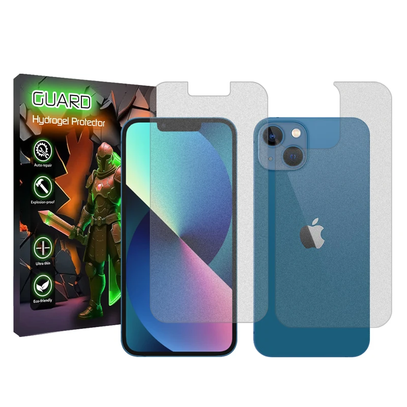 محافظ صفحه نمایش مات گارد مدل Tough مناسب برای گوشی موبایل اپل iPhone 13 به همراه محافظ پشت گوشی