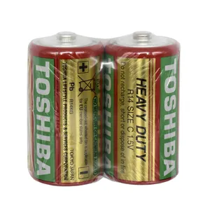 باتری متوسط R14 توشیبا مدل Heavy Duty بسته 2 عددی
