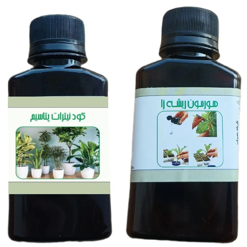 کود مایع نیترات پتاسیم و هورمون ریشه زا مدل life - D حجم 110 میلی لیتر بسته 2 عددی