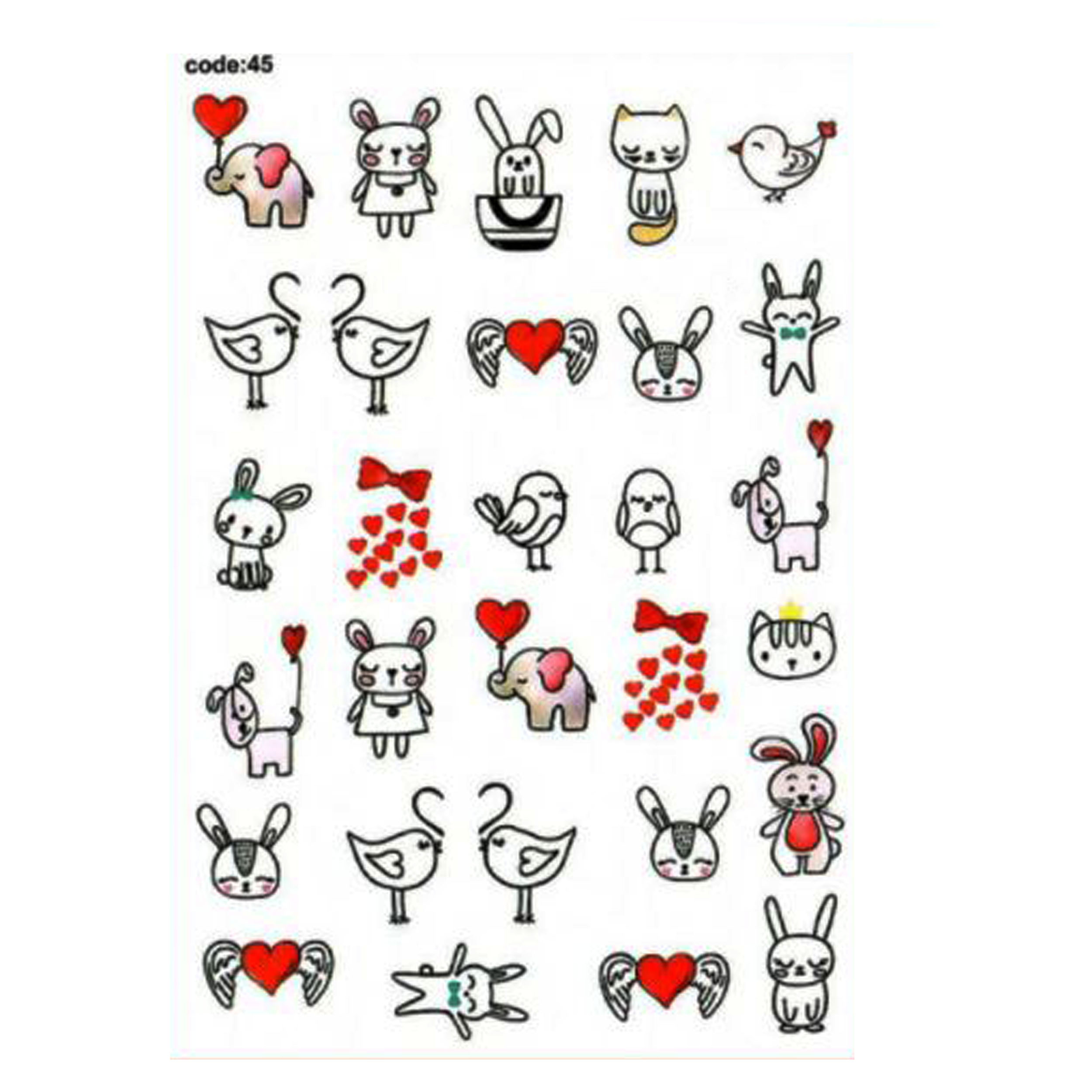 برچسب لنز ناخن کد 45