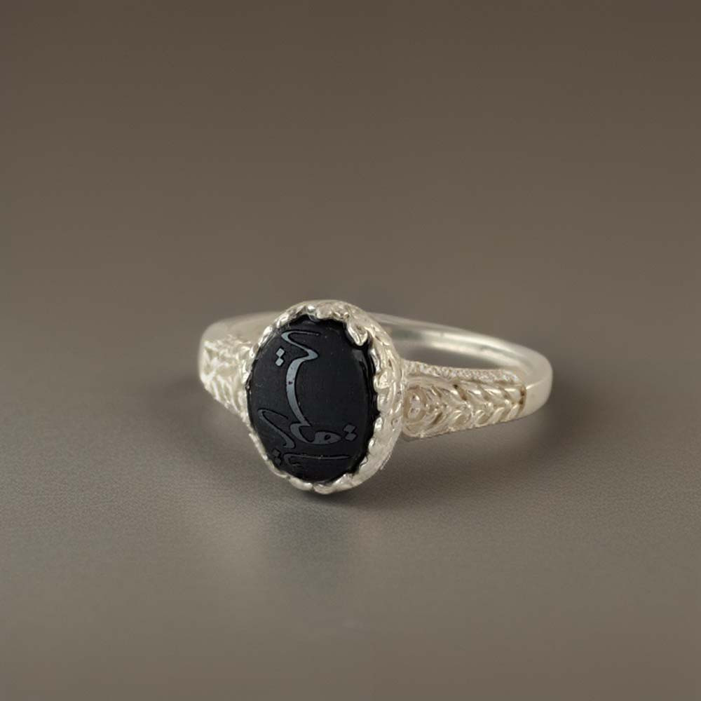 انگشتر نقره زنانه ملک زیور مدل حدید کد 45 انگشتر نقره زنانه ملک زیور مدل حدید کد 45