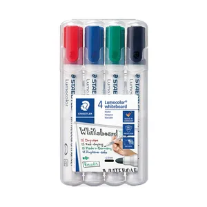 ماژیک وایت برد استدلر مدل لوموکالر بسته 4 عددی