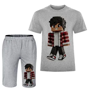 ست تی شرت و شلوارک مردانه مدل ماینکرفت A193