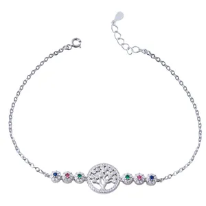  دستبند نقره زنانه بازرگانی میلادی مدل درخت کد DP_351