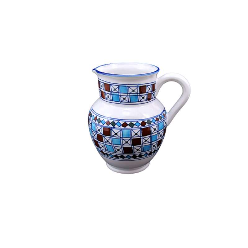پارچ چینی میبد مروارید مدل شطرنجی