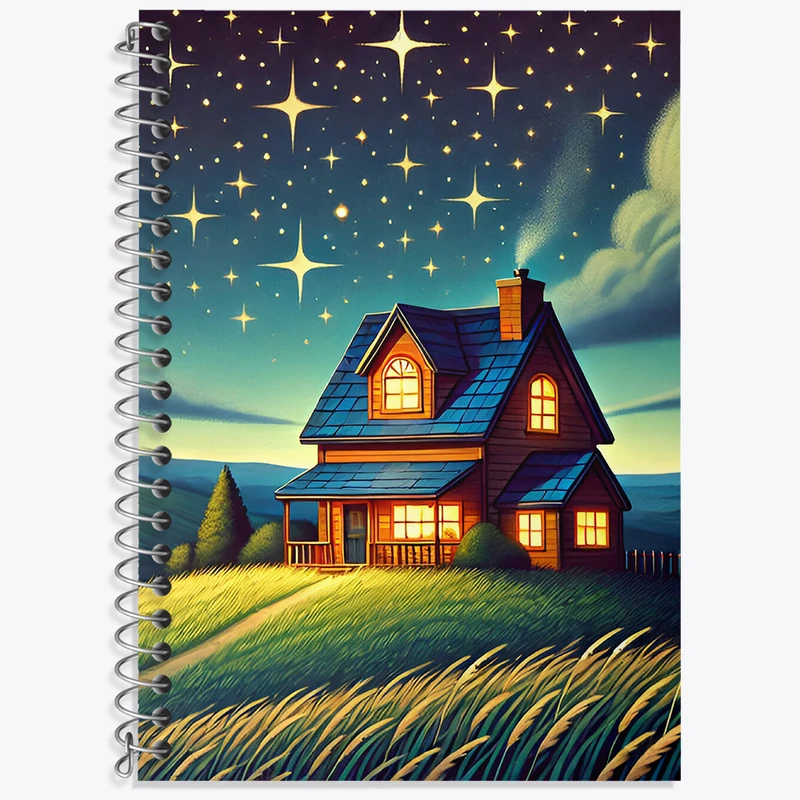 دفتر نت موسیقی 50 برگ خندالو طرح خانه کد N3431