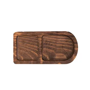 زیر لیوانی مدل چوبی طرح مستطیل 2 خانه ای کد 1010