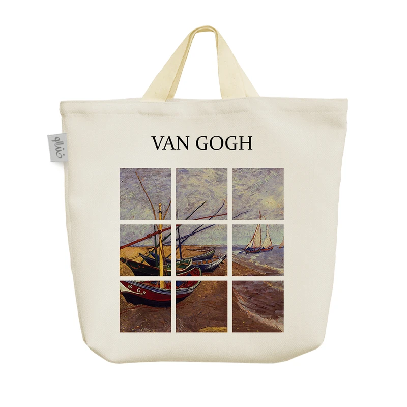 ساک خرید خندالو مدل قایق ماهیگیری ونسان ونگوگ کد 3045