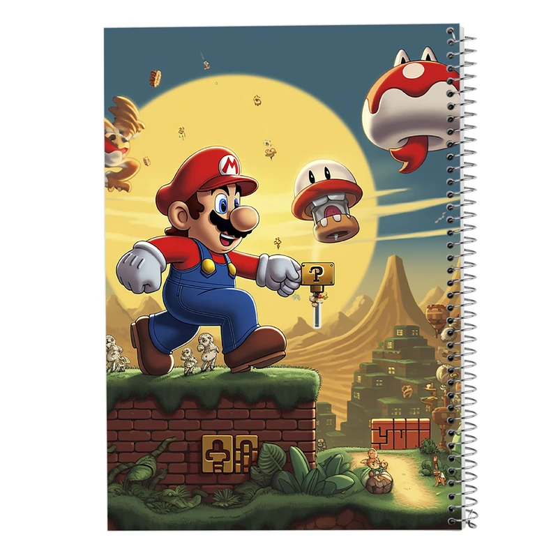 دفتر مشق 50 برگ مدوپد مدل سوپرماریو super mario کد DF2955