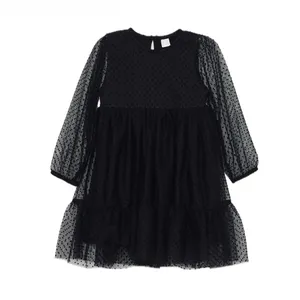 پیراهن آستین بلند یقه گرد دخترانه ال سی وایکیکی مدل Bl9