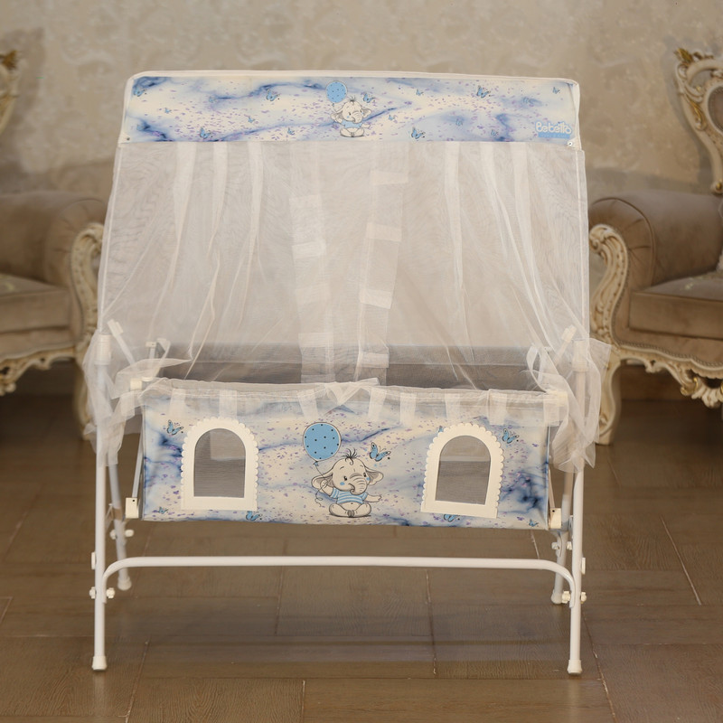 گهواره نوزاد شادی مدل مخمل طرح فیل ابر و باد