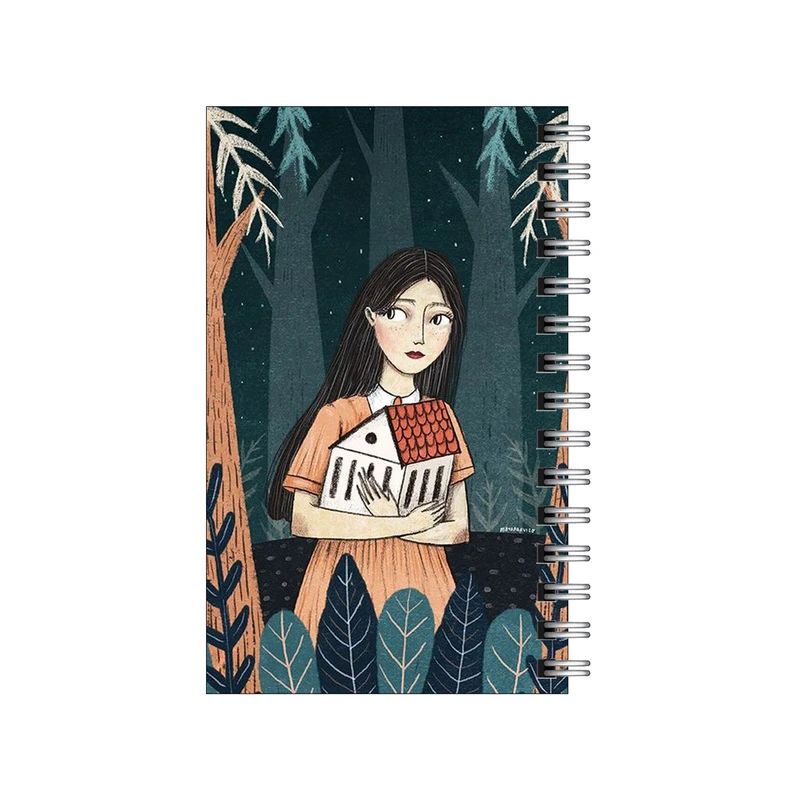 دفترچه یادداشت مدل to do list طرح خونه و دختر و جنگل کد 6018000